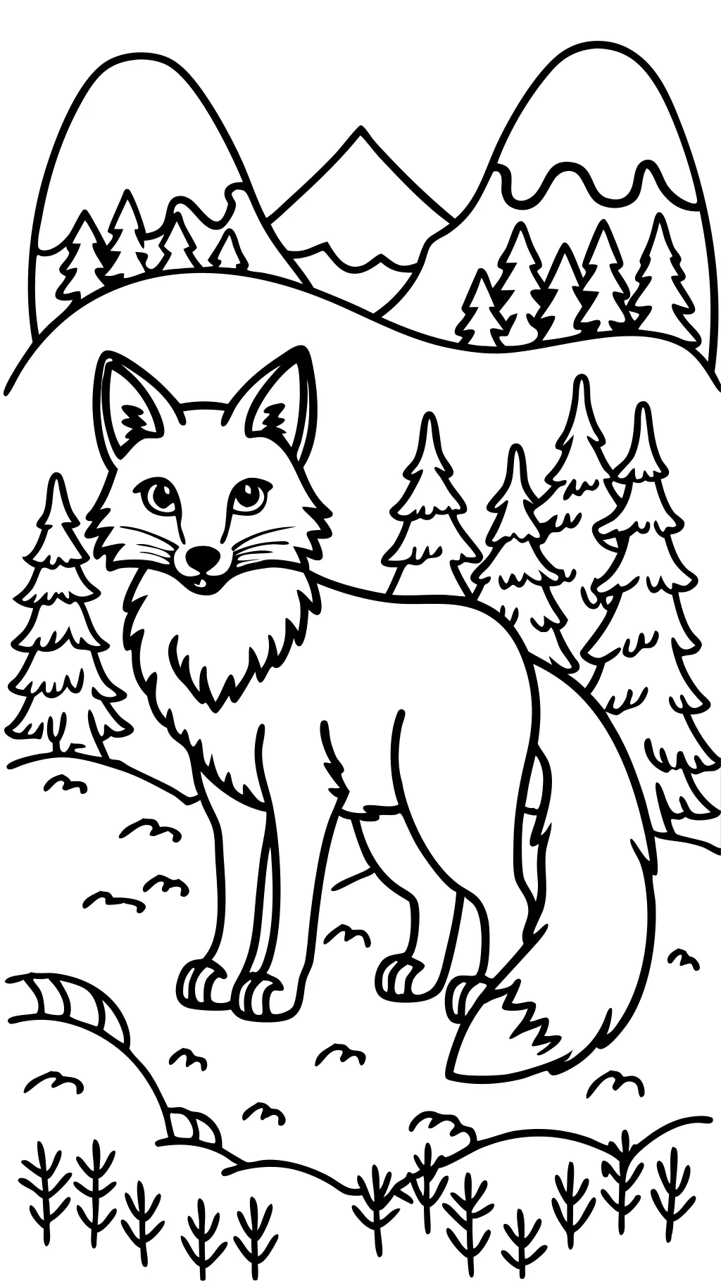 coloriages de renards